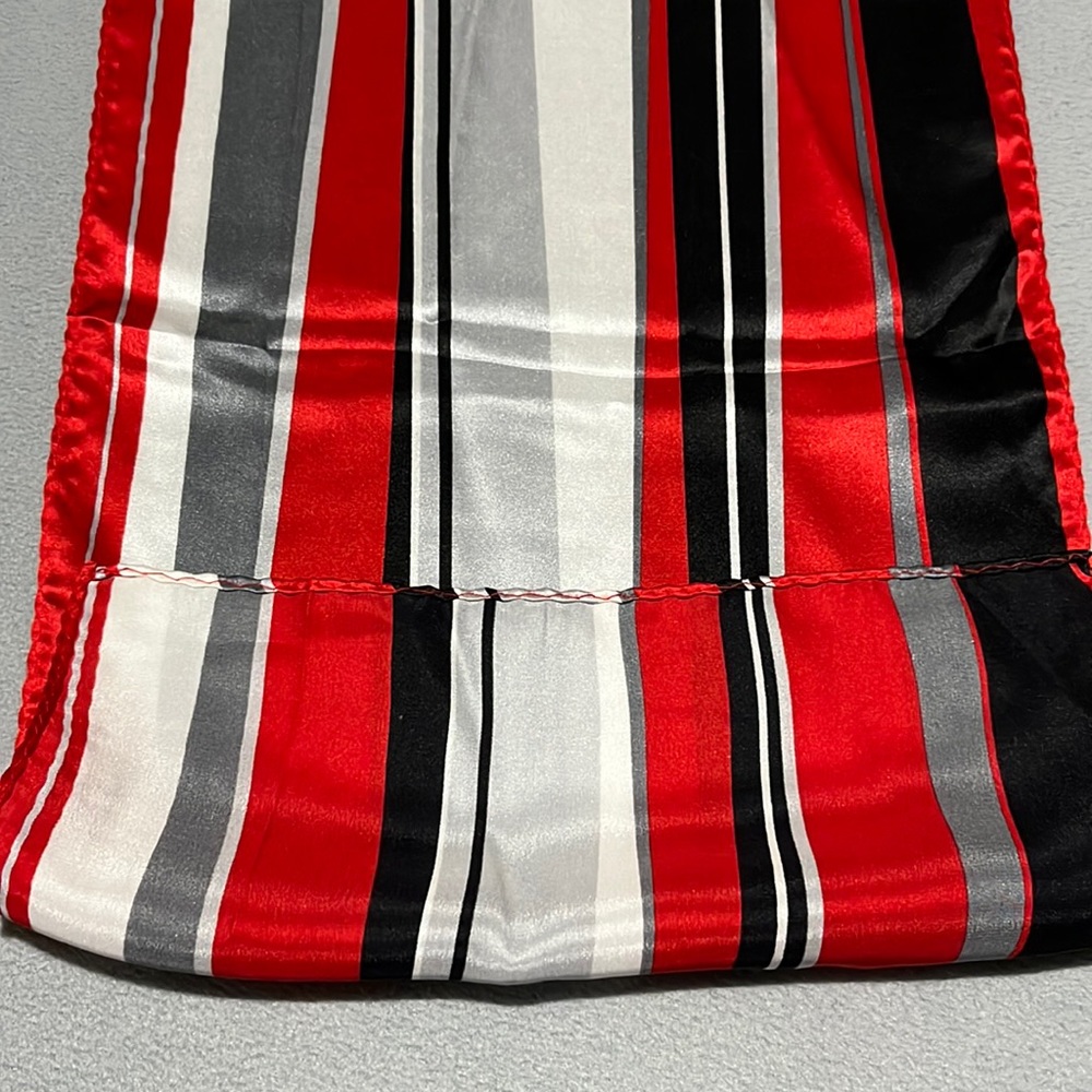 Vintage hand made silk scarf 10x65”